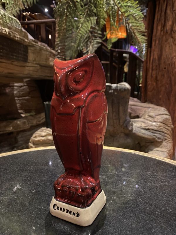 Clifton’s Branded Art Deco Owl Mug - Red