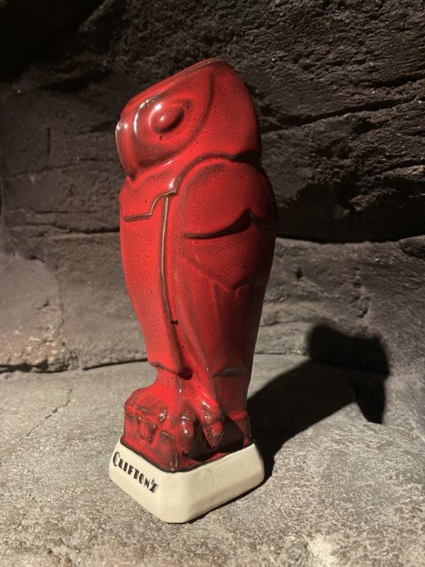 Clifton’s Branded Art Deco Owl Mug - Red